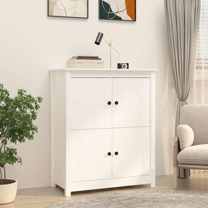 Sideboard White 83x41,5x100 cm Solid Wood Pine