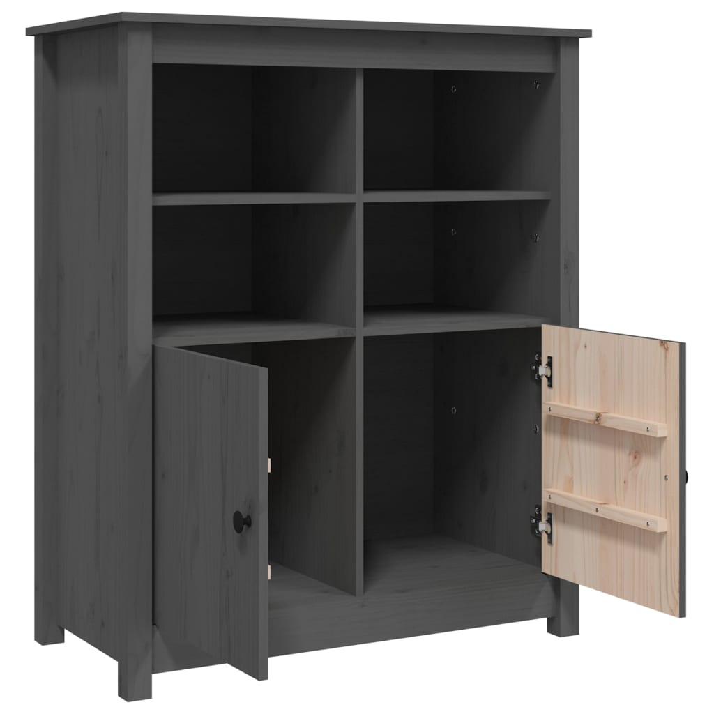 Sideboard Grey 83x41.5x100 cm Solid Wood Pine