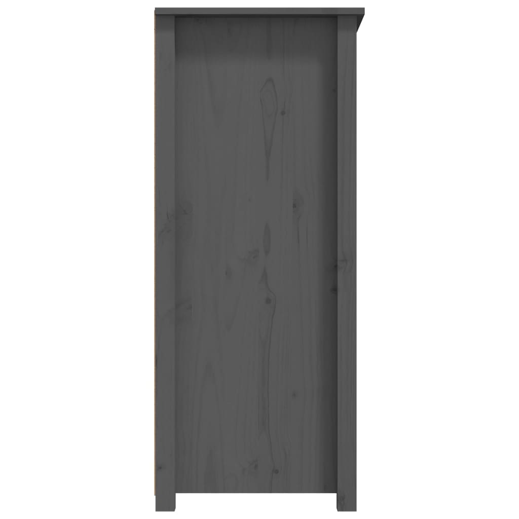 Sideboard Grey 83x41.5x100 cm Solid Wood Pine