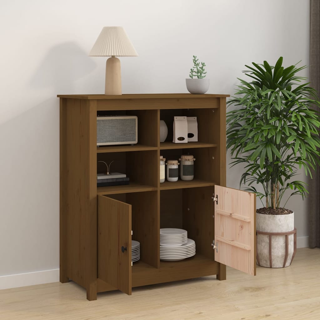 Sideboard Honey Brown 83x41.5x100 cm Solid Wood Pine