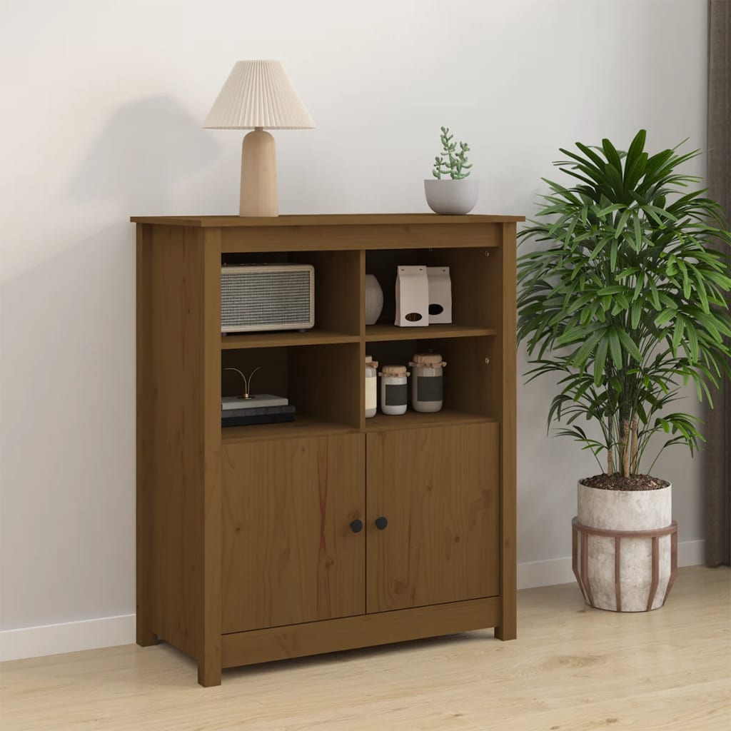 Sideboard Honey Brown 83x41.5x100 cm Solid Wood Pine
