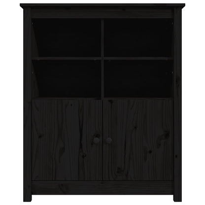 Sideboard Black 83x41.5x100 cm Solid Wood Pine