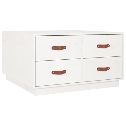Coffee Table White 80x80x45 cm Solid Wood Pine