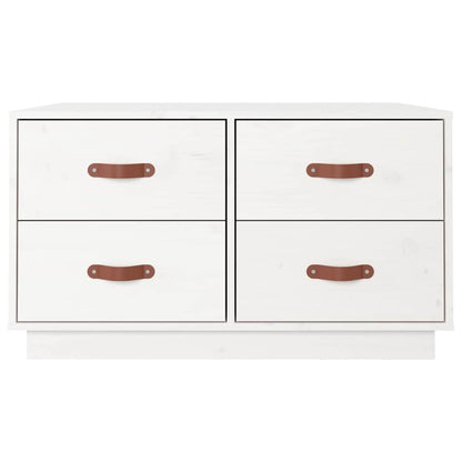 Coffee Table White 80x80x45 cm Solid Wood Pine
