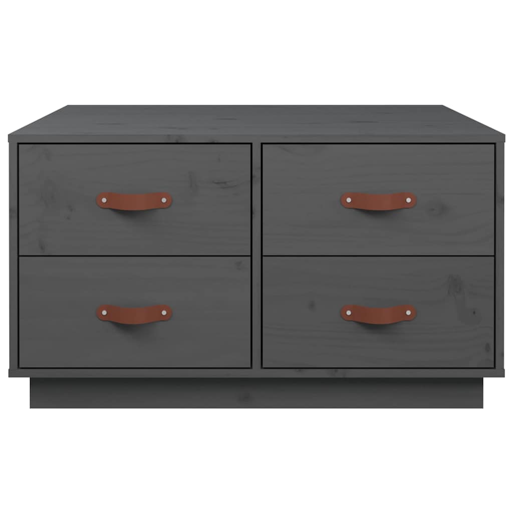 Coffee Table Grey 80x80x45 cm Solid Wood Pine