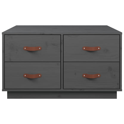 Coffee Table Grey 80x80x45 cm Solid Wood Pine