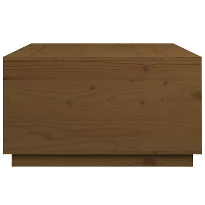 Coffee Table Honey Brown 80x80x45 cm Solid Wood Pine