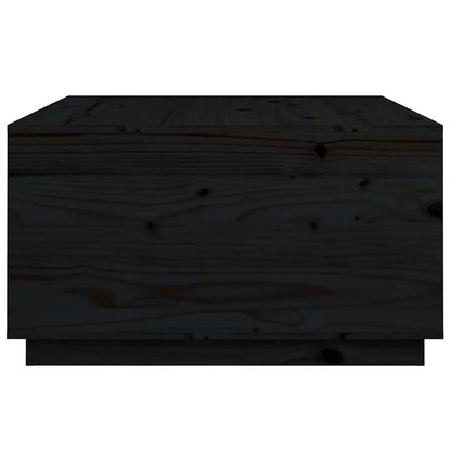 Coffee Table Black 80x80x45 cm Solid Wood Pine