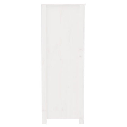 Book Cabinet White 80x35x97 cm Solid Wood Pine
