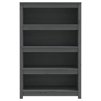 Book Cabinet Grey 80x35x126 cm Solid Wood Pine
