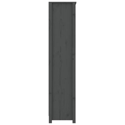 Book Cabinet Grey 80x35x154 cm Solid Wood Pine