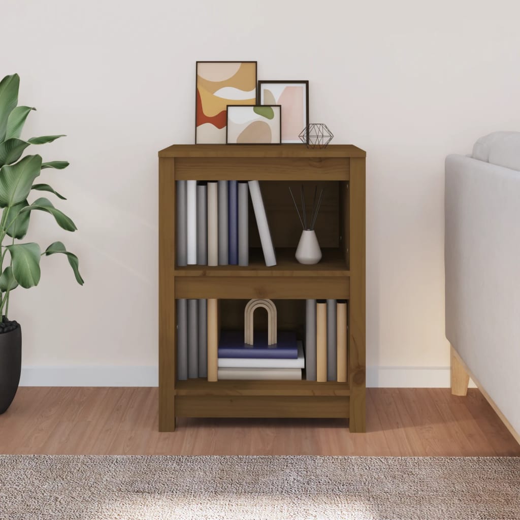 Book Cabinet Honey Brown 50x35x68 cm Solid Wood Pine