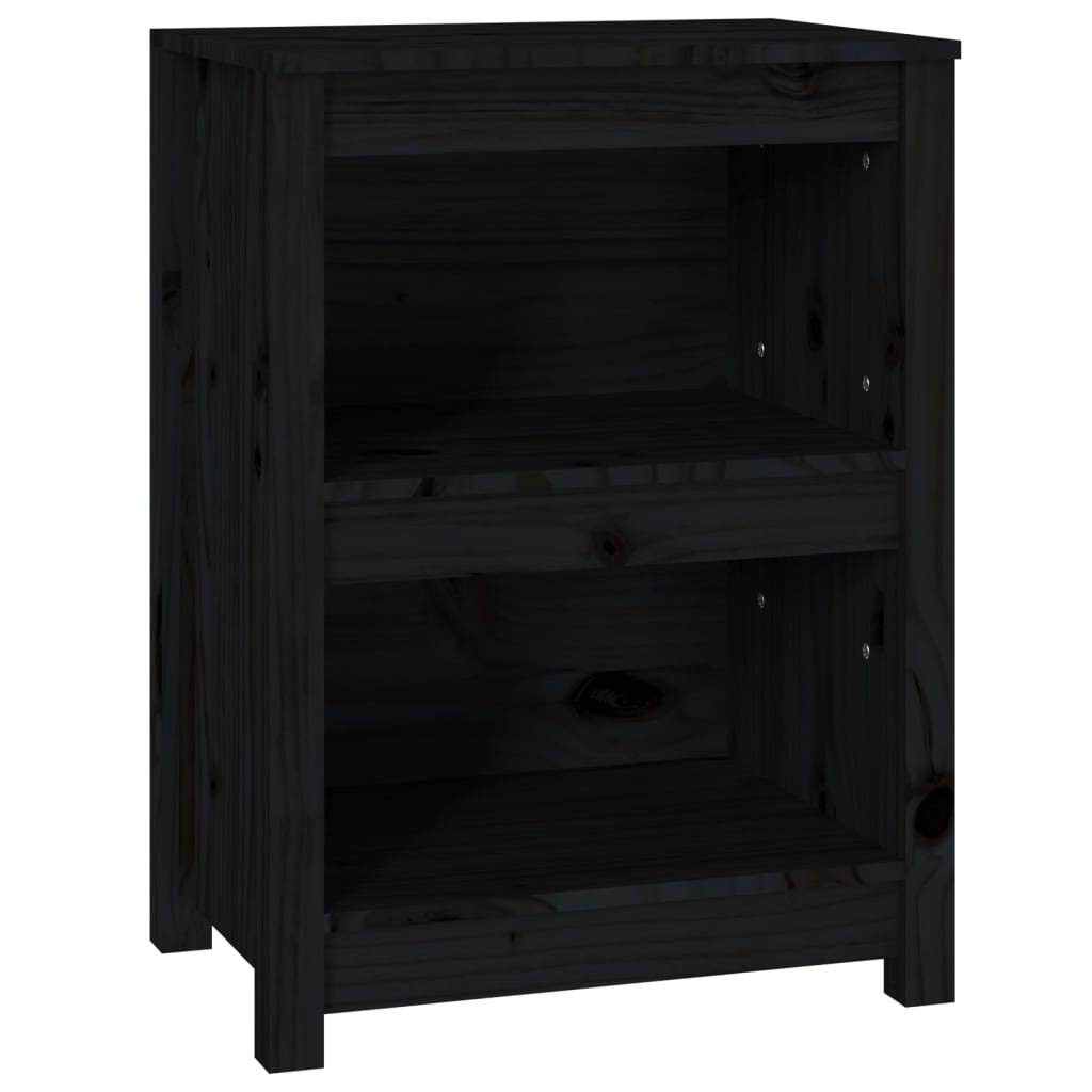 Book Cabinet | Black | Solid pine wood | Compact | Book Cabinet