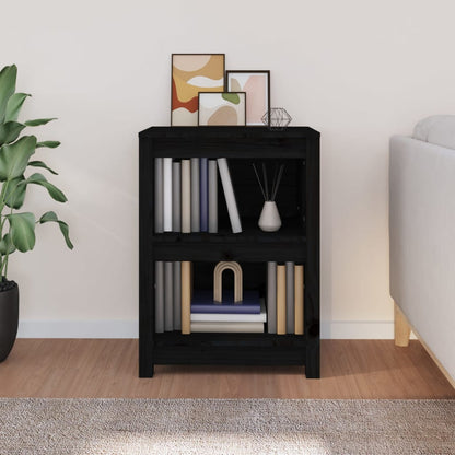Book Cabinet | Black | Solid pine wood | Compact | Book Cabinet