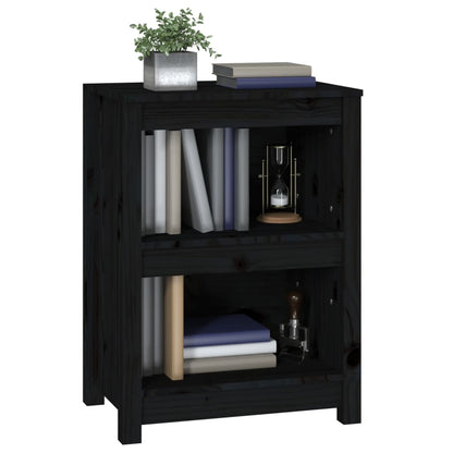 Book Cabinet | Black | Solid pine wood | Compact | Book Cabinet