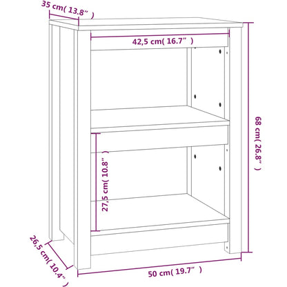 Book Cabinet | Black | Solid pine wood | Compact | Book Cabinet
