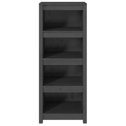Book Cabinet Grey 50x35x125,5 cm Solid Wood Pine