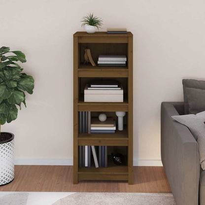 Book Cabinet Honey Brown 50x35x125,5 cm Solid Wood Pine