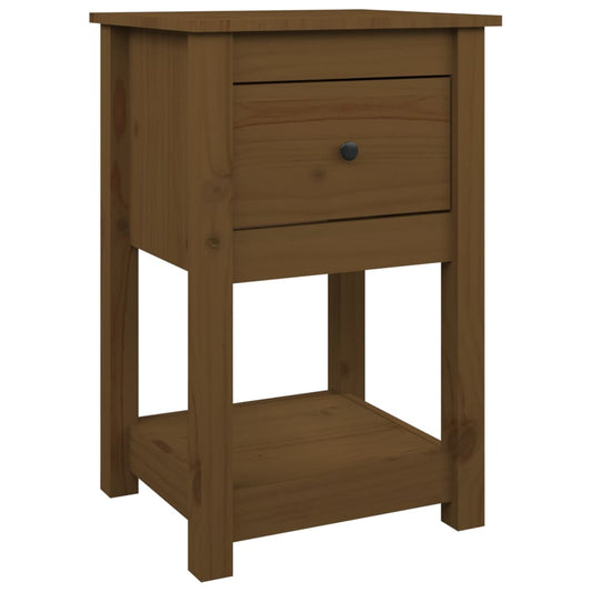 Bedside Cabinet Honey Brown 40x35x61.5 cm Solid Wood Pine