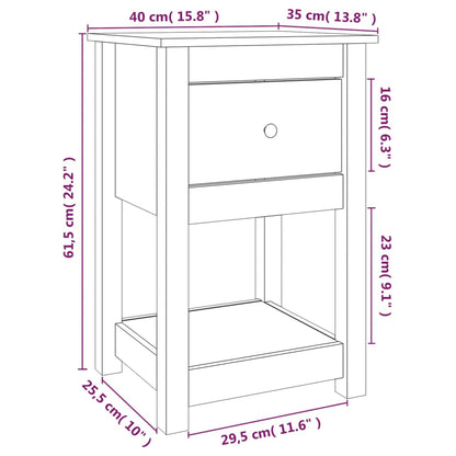 Bedside Cabinets 2 pcs Honey Brown 40x35x61.5cm Solid Wood Pine