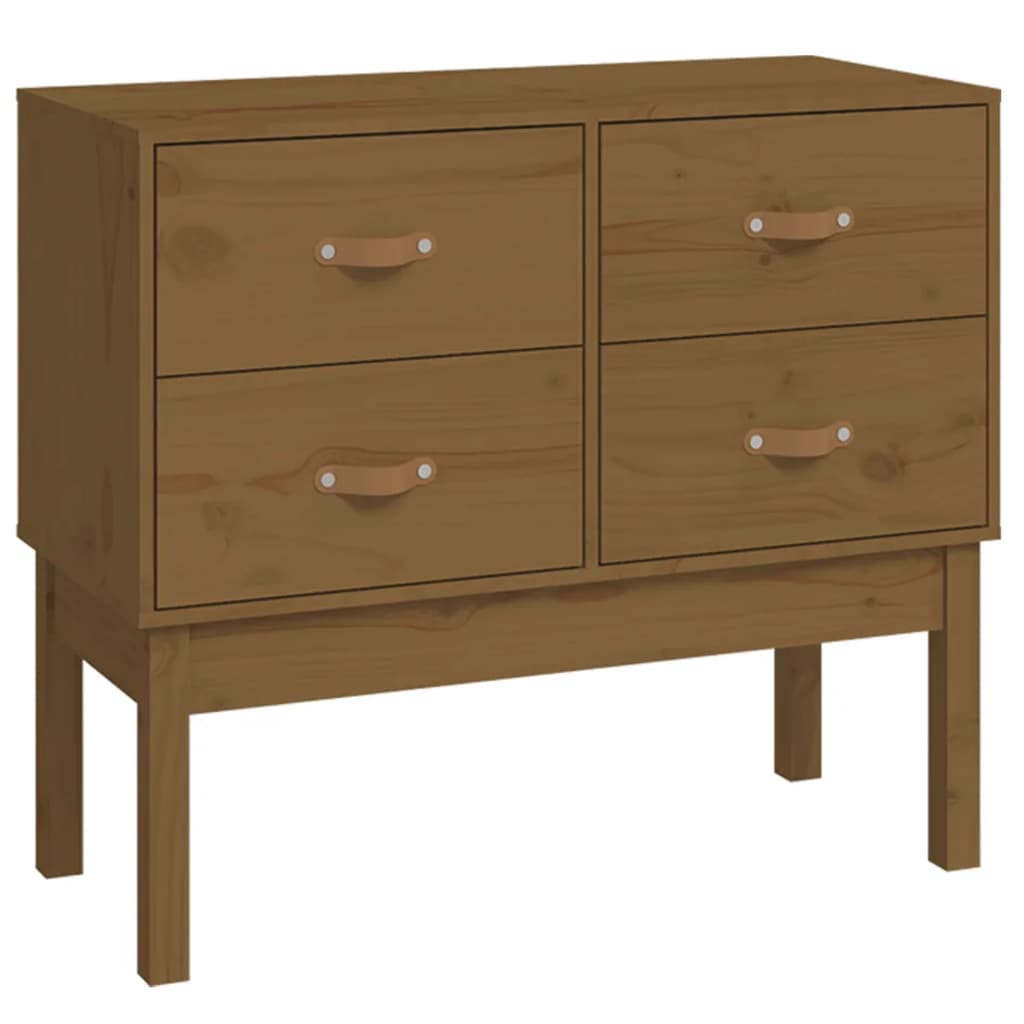 Console Cabinet Honey Brown 90x40x78 cm Solid Wood Pine