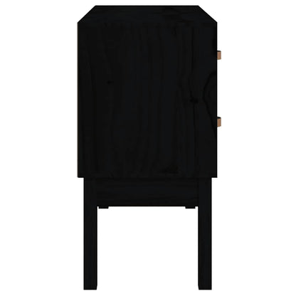 Console Cabinet Black 90x40x78 cm Solid Wood Pine