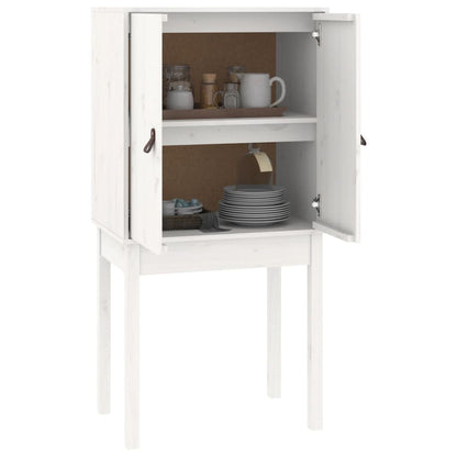Highboard White 60x40x120 cm Solid Wood Pine