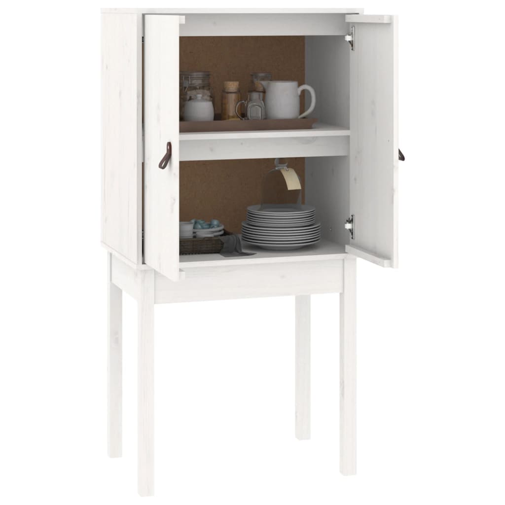 Highboard White 60x40x120 cm Solid Wood Pine