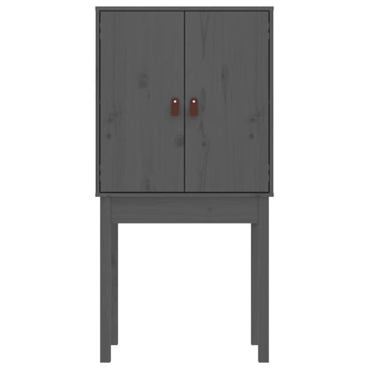 Highboard Grey 60x40x120 cm Solid Wood Pine