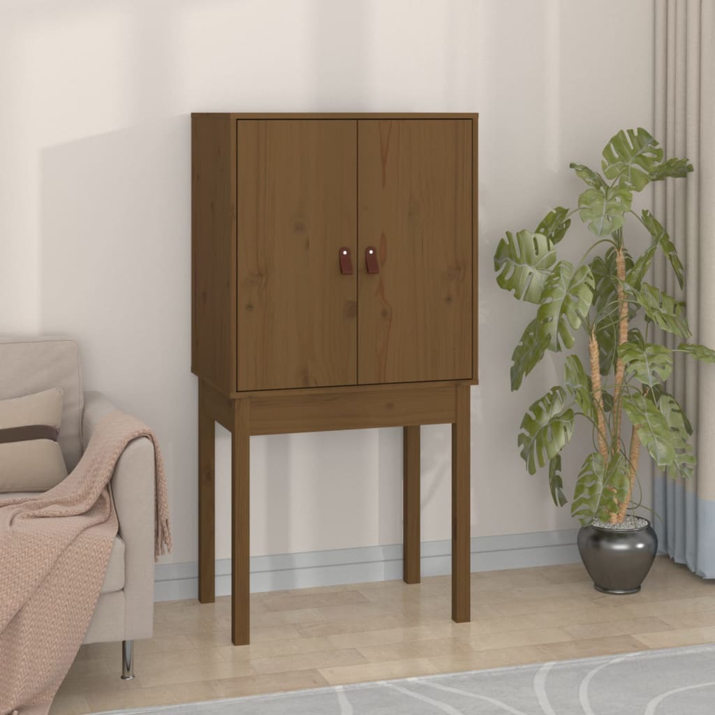 Highboard Honey Brown 60x40x120 cm Solid Wood Pine