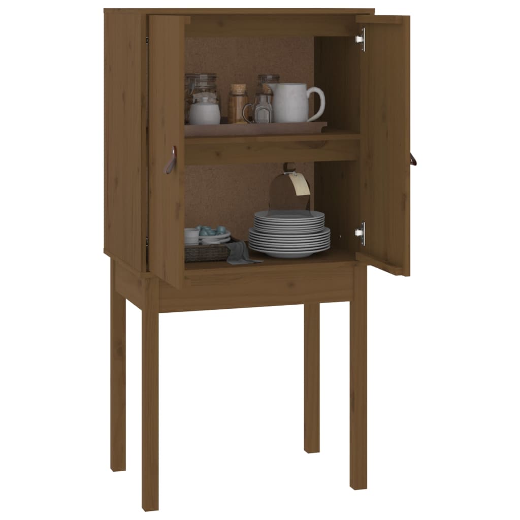 Highboard Honey Brown 60x40x120 cm Solid Wood Pine