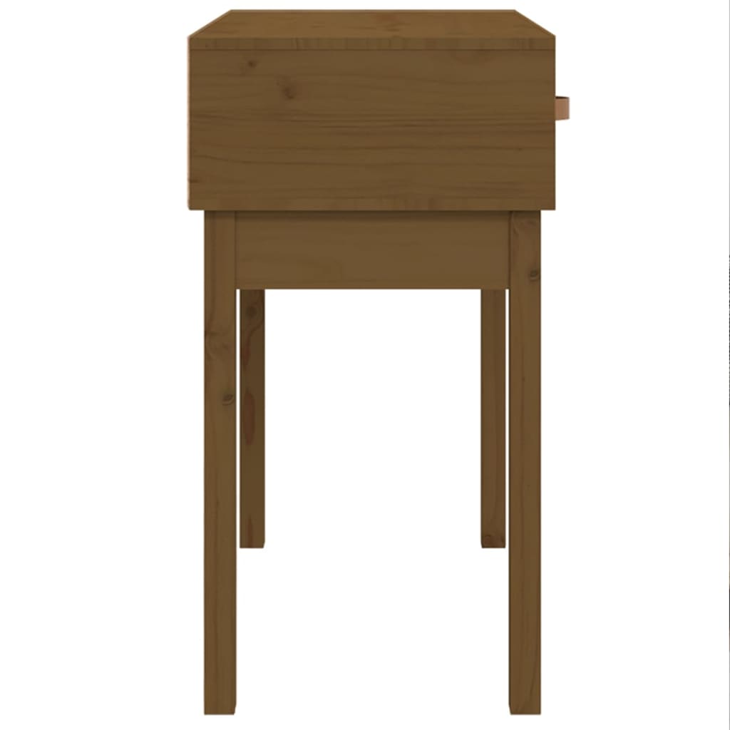Console Table Honey Brown 76.5x40x75 cm Solid Wood Pine