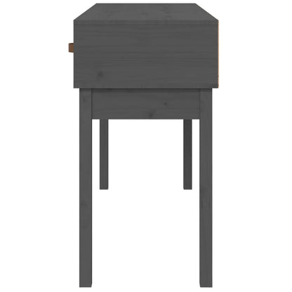 Console Table Grey 114x40x75 cm Solid Wood Pine
