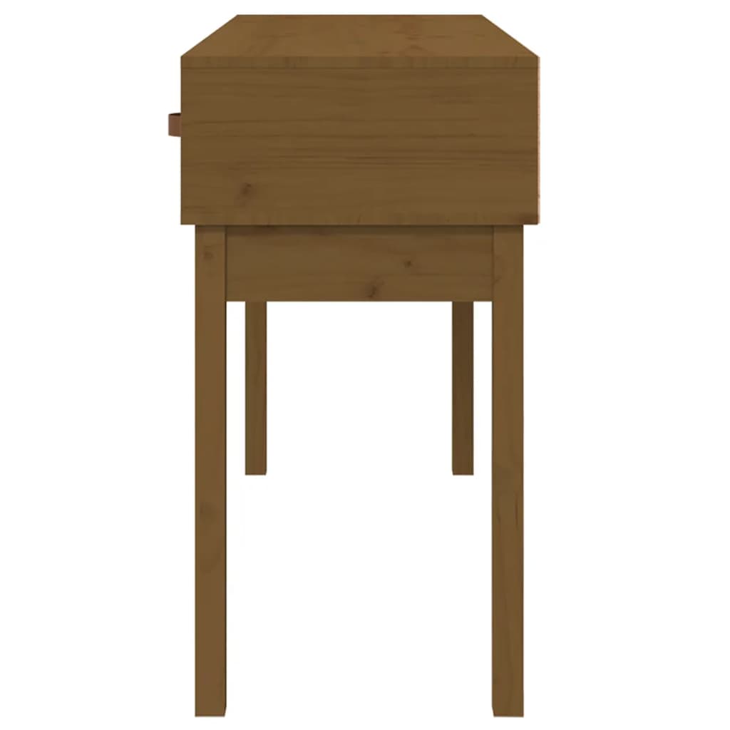 Console Table Honey Brown 114x40x75 cm Solid Wood Pine