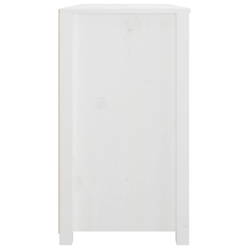 Side Cabinet White 100x40x72 cm Solid Wood Pine