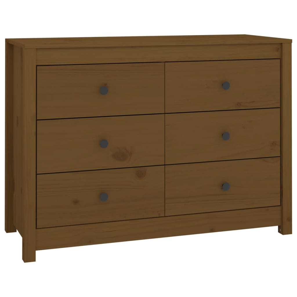 Side Cabinet Honey Brown 100x40x72 cm Solid Wood Pine