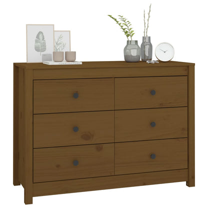 Side Cabinet Honey Brown 100x40x72 cm Solid Wood Pine