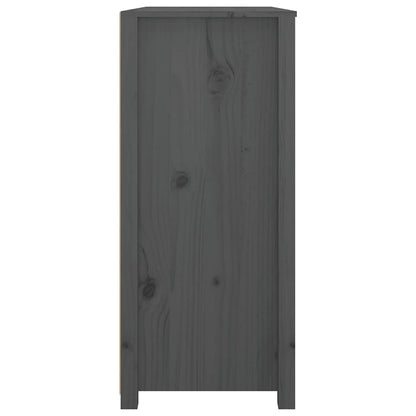Side Cabinet Grey 100x40x90 cm Solid Wood Pine