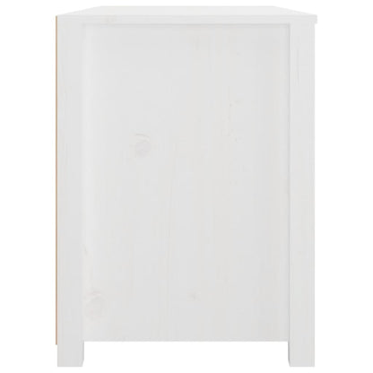 Side Cabinet White 100x40x54 cm Solid Wood Pine