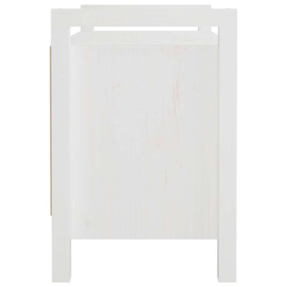 Hall Bench White 80x40x60 cm Solid Wood Pine