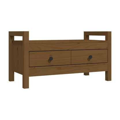Hall Bench Honey Brown 80x40x43 cm Solid Wood Pine