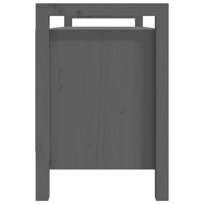 Hall Bench Grey 110x40x60 cm Solid Wood Pine