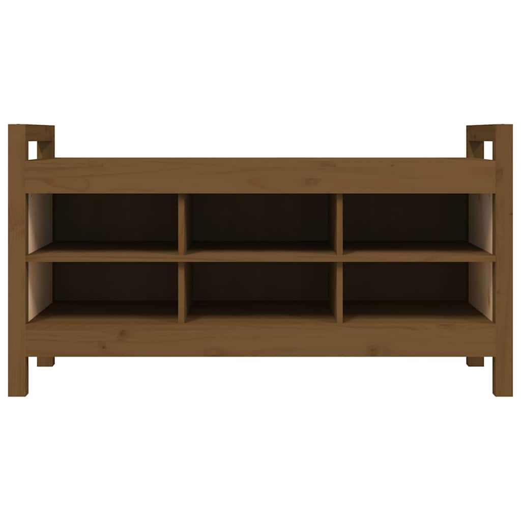 Hall Bench Honey Brown 110x40x60 cm Solid Wood Pine
