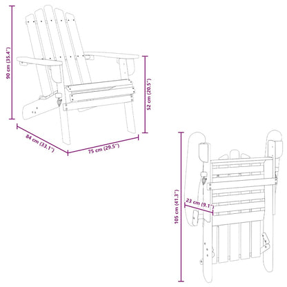 Garden Adirondack Chairs 2 pcs Solid Wood Acacia