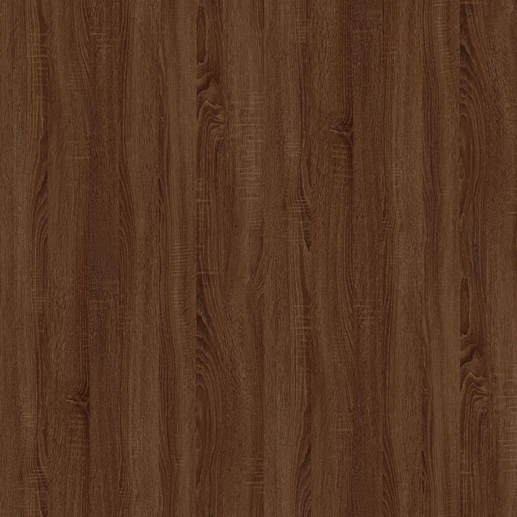 Coffee Table Brown Oak 100x50x45 cm Engineered Wood and Iron