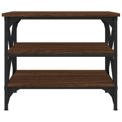 Side Table Brown Oak 55x38x45 cm Engineered Wood