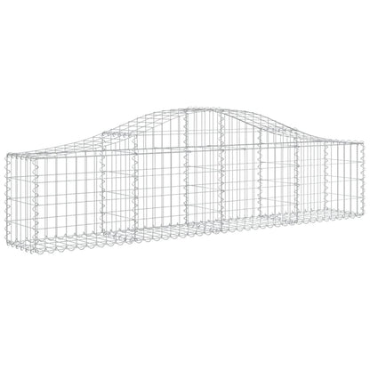 Arched Gabion Baskets 3 pcs 200x30x40/60 cm Galvanised Iron