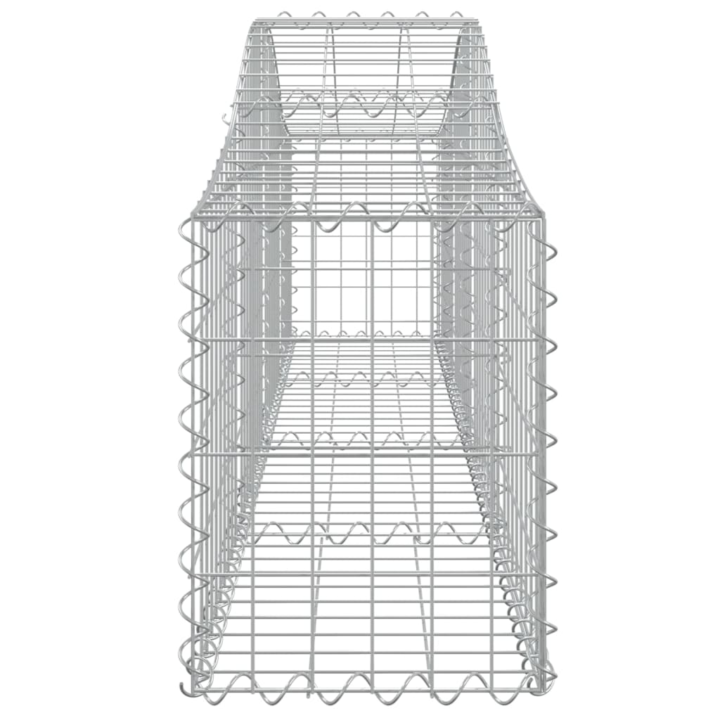 Arched Gabion Baskets 3 pcs 200x30x40/60 cm Galvanised Iron