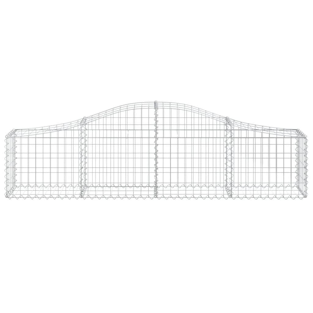 Arched Gabion Baskets 6 pcs 200x30x40/60 cm Galvanised Iron