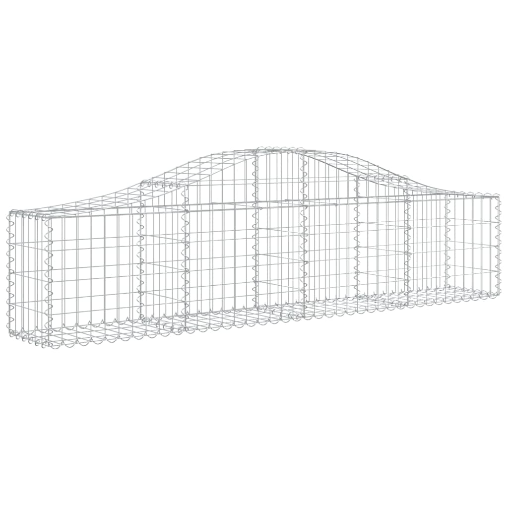 Arched Gabion Baskets 7 pcs 200x30x40/60 cm Galvanised Iron